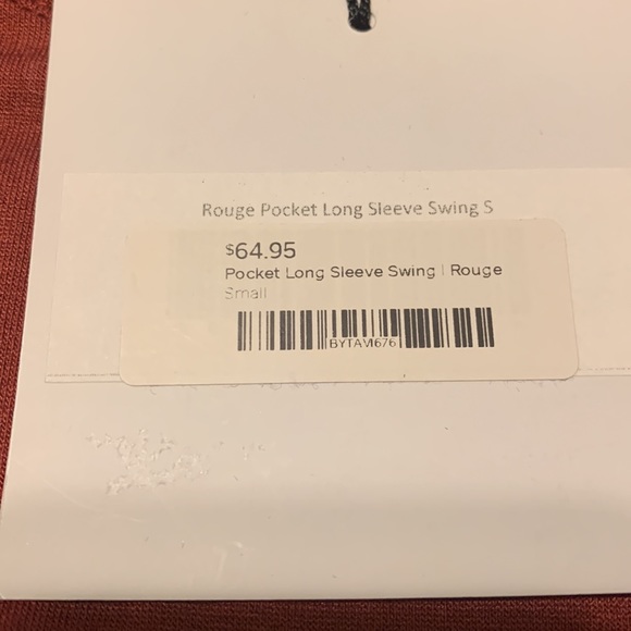 BYTAVI Burnt Orange Long sleeve Swing dress with Pockets- NWT- Size Small - Picture 4 of 7